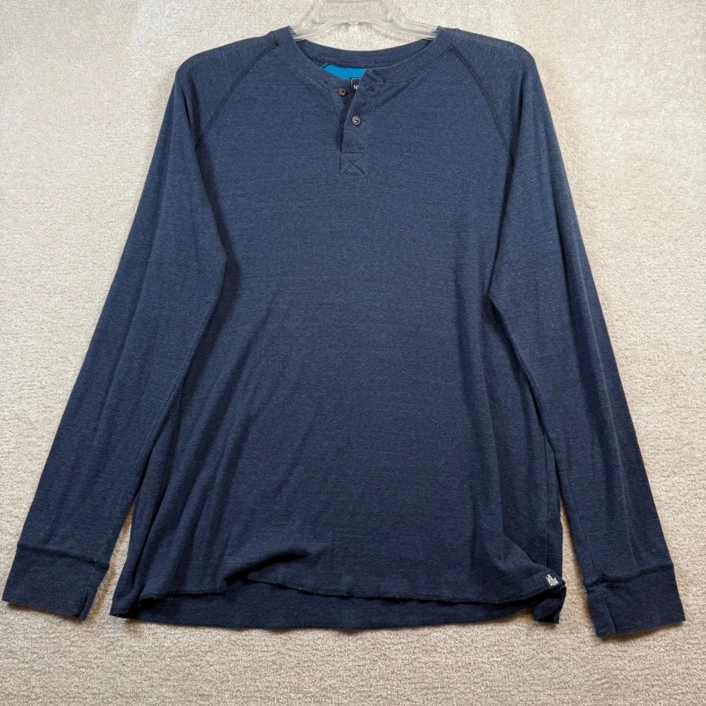 The North Face Henley Shirt‎ Men Large Blue Green 2 Pack Long Sleeve